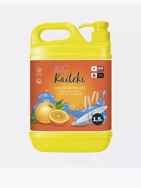 Kaiteki Средство для мытья посуды апельсин, 1,5 л