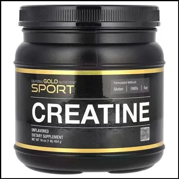 Креатина моногидрат, порошок без добавок, 454 г, California Gold Nutrition Sport