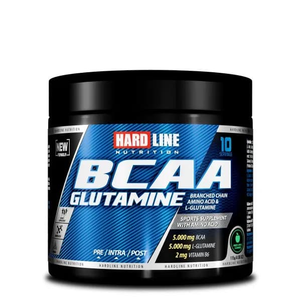 Hardline Nutrition BCAA Глутамин 115 г Зелёное яблоко