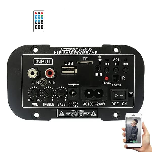 Мощная плата мощностью 30-120 Вт с современным аудио-HiFi плеером USB TF