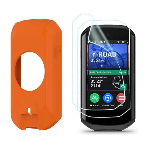 Силиконовый защитный чехол, совместимый с Garmin Edge 1050 (пленка TPU + силиконовый чехол)