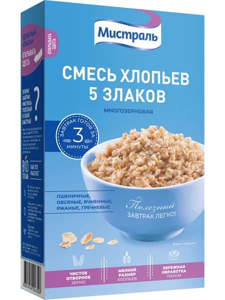 Смесь хлопьев Мистраль 5 злаков 400 г