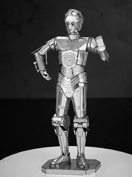 3D стереоскопическая головоломка из нержавеющей стали DIY творческая модель c - 3po