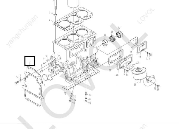 Прокладка корпуса маховика FOTON LOVOL KM385T-01018M