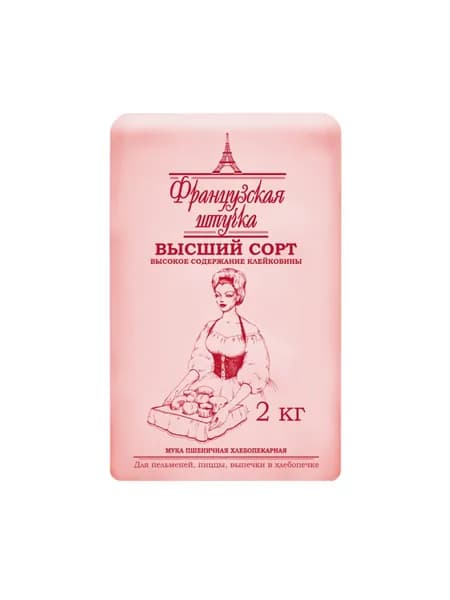 Мука пшеничная Французская штучка для хлебопечки 2 кг, Россия