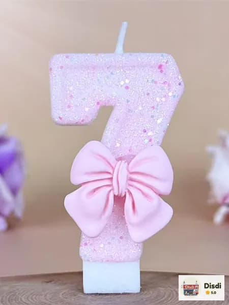 Свечи для торта цифра 0 "7", 7.5 см х 4 см, 1 шт