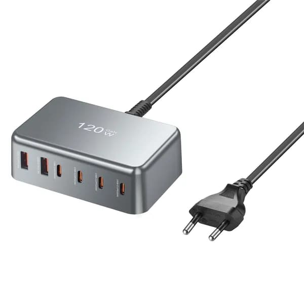 Портовый USB c настольным зарядным устройством 120 Вт компактного размера