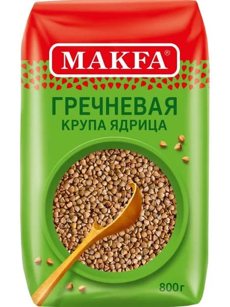 Крупа гречневая Makfa ядрица быстроразваривающаяся, 800г x 1 шт