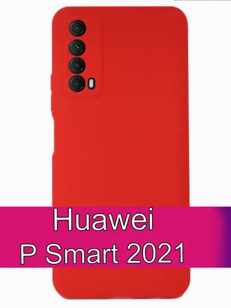 Чехол на Huawei P Smart 2021/ Чехол силиконовый накладка для / на Хуавей П Смарт 2021, красный