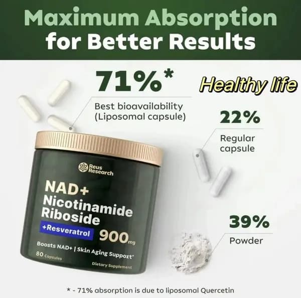 NAD+ С добавлением Никотинамид рибозида, Никотинамидрибозид Ресвератрол 900 мг,