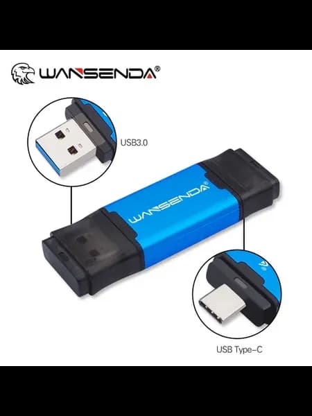 флешка 16GB USB 3.0 Type-C, синяя
