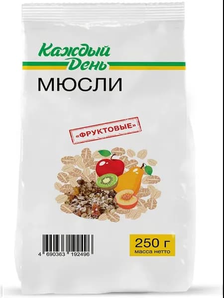Мюсли Каждый день с фруктами, 250 г