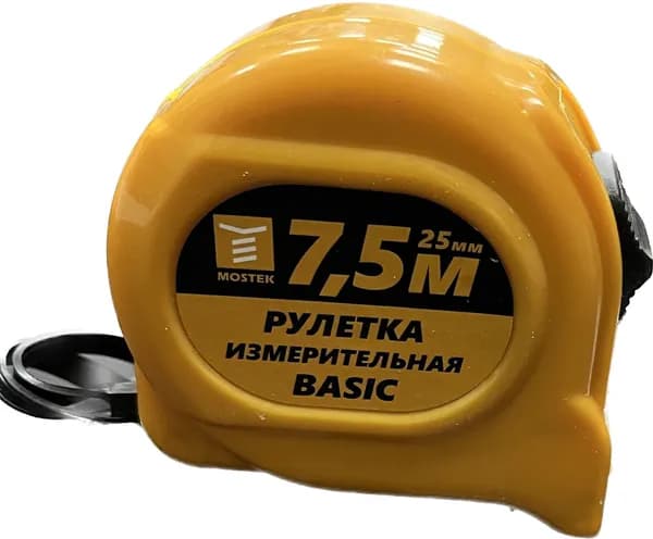 Рулетка строительная измерительная 3м х 16мм MosTek Basic с фиксатором