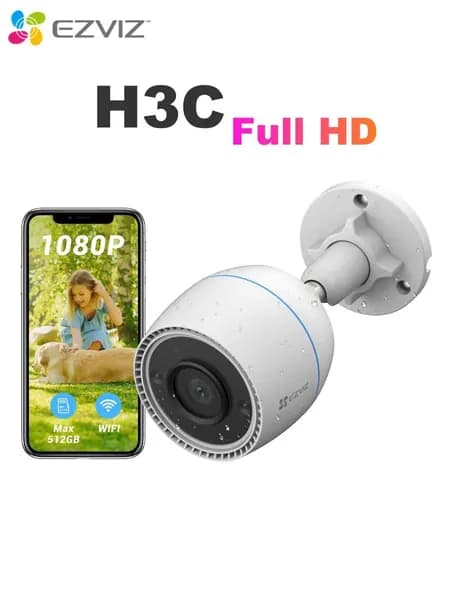 IP видеокамера Ezviz CS-H3c Не (Color) 2МП Уличная Wi-Fi камера встроенный микрофон и слот под microsd карту.