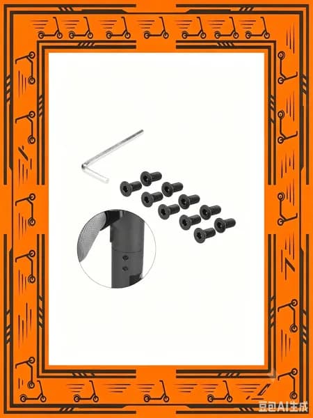Электроскейтборд винты ninebot es1 e es4, сталь, чёрный, 4 винта + ключ, кронштейн мачты