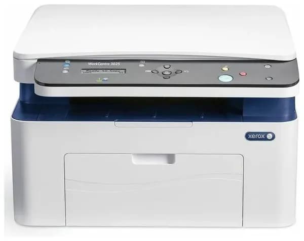 Xerox МФУ Лазерное WorkCentre 3025BI, Меню на русском, Перезаправляемый картридж, Wi-Fi, USB кабель в комплекте, белый