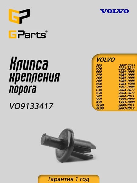 Клипса порога GParts (VO9133417)