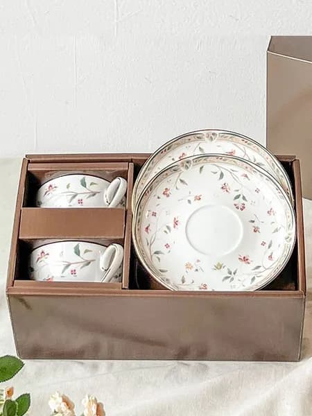 Чайная пара Noritake. Японский.Костяной фарфор. Комплект из 2 частей