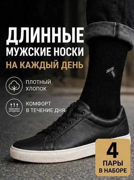 Носки мужские, 4 пары