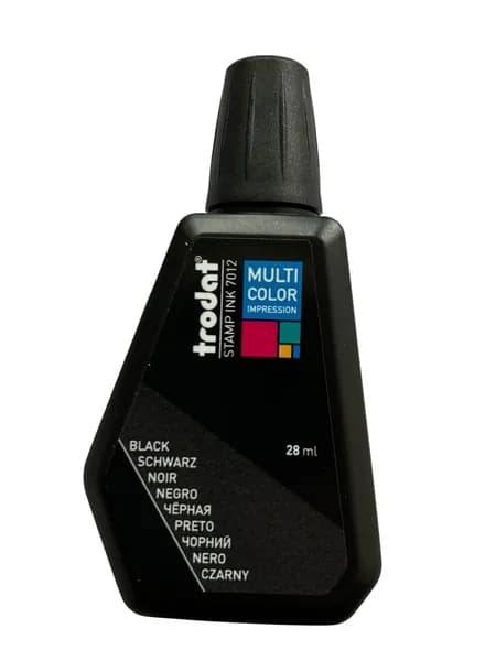 Краска Trodat 7012 штемпельная. Цвет черный, 28 мл.
