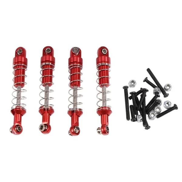 Амортизаторы "Металл" для RC автомобиля MN D90, MN-90, MN99S / WPL C14, C24, C34. 4 шт., комплект крепежа
