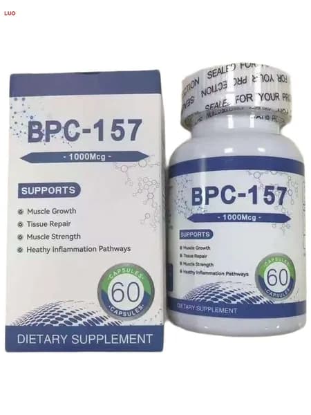Капсулы с пептидом BPC-157, новым защитным соединением без ГМО, безглютеновой добавкой для восстановления мышц и тренировок, 60 капсул