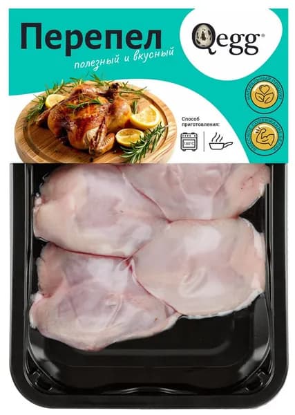 Мясо перепела Qegg грудка охлажденное, 350г
