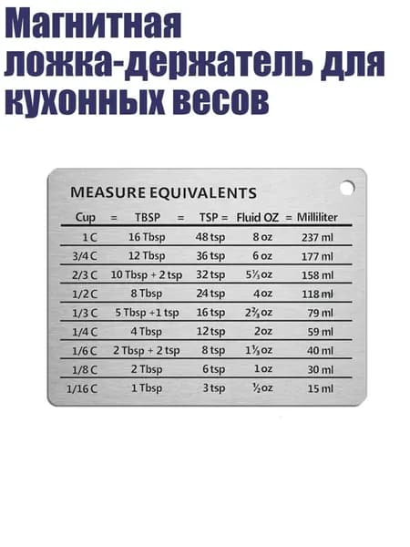 Магнитная ложка-держатель для кухонных весов