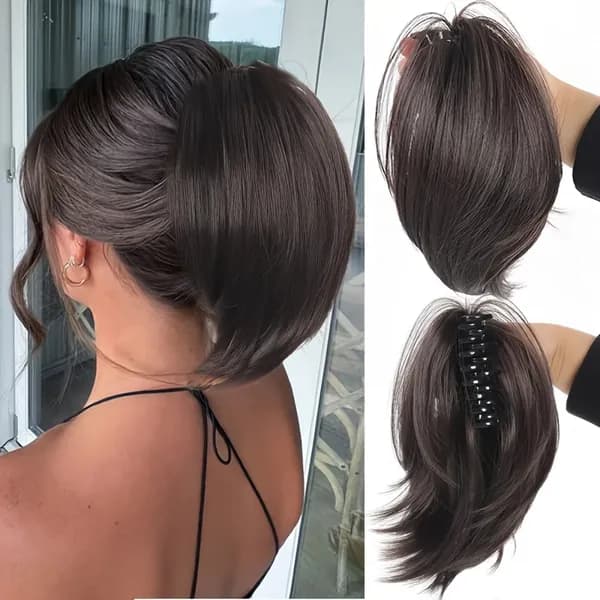 Парик, конский хвост, короткие, грязные кудряшки