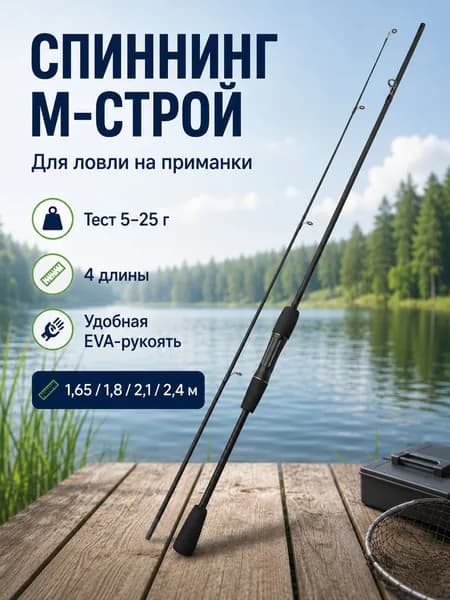Спиннинг, рабочая длина:  165 см , до 25 гр