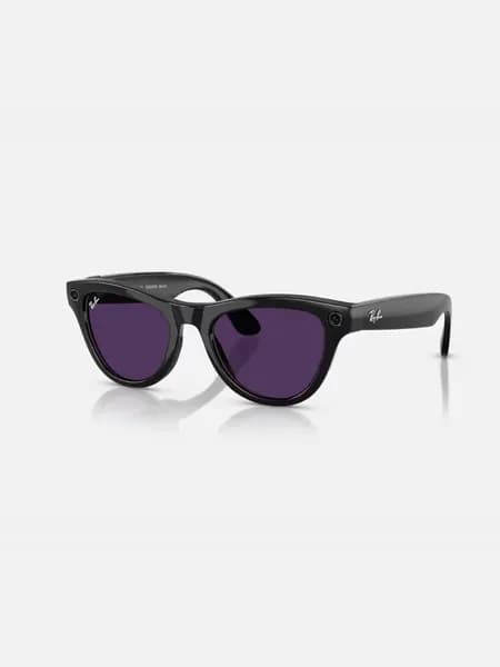 Солнцезащитные умные -очки с экшн камерой Ray Ban Skyler RW4010 601/CH 52 (Shiny Black/Transition Amethyst)