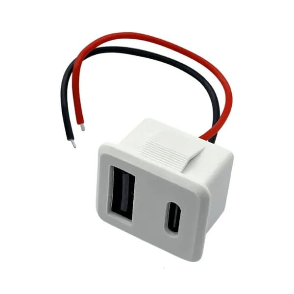 Универсальная розетка USB-A/USB-C, Белый