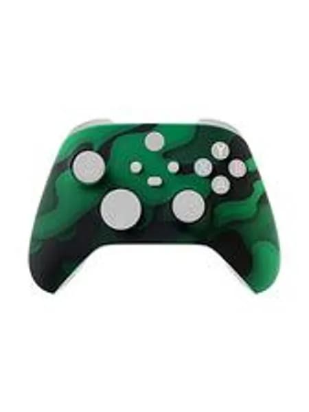 eXtremeRate Чехол для контроллера Xbox Series X&S, DIY Замена Грипсов, Лицевая Панель, Аксессуар для Xbox Core Controller (Зеленый Черный Камуфляж)