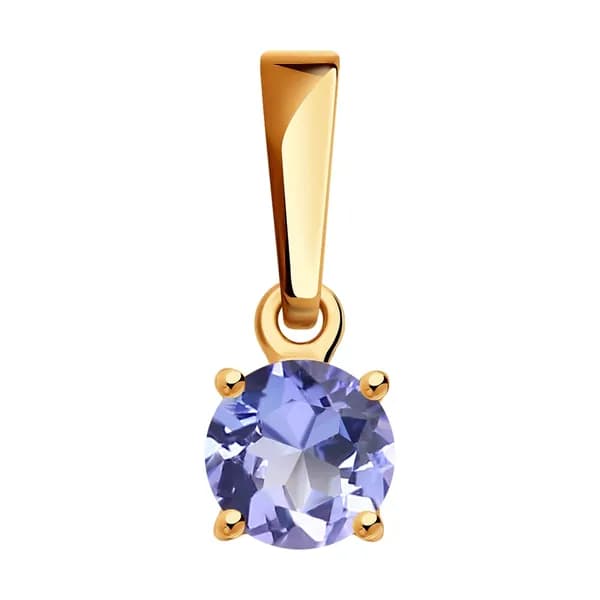 Золотая подвеска DIAMANT-ONLINE с топазом 585 пробы