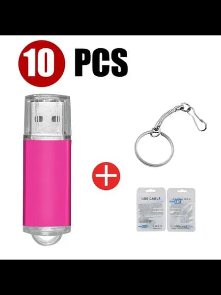 Metal USB 2.0 флешка 10 шт, с