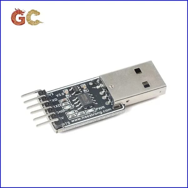 USB-UART (TTL) модуль на чипе CH340N, со встроенным преобразователем 5V в 3.3V, FS-USB-UTTL