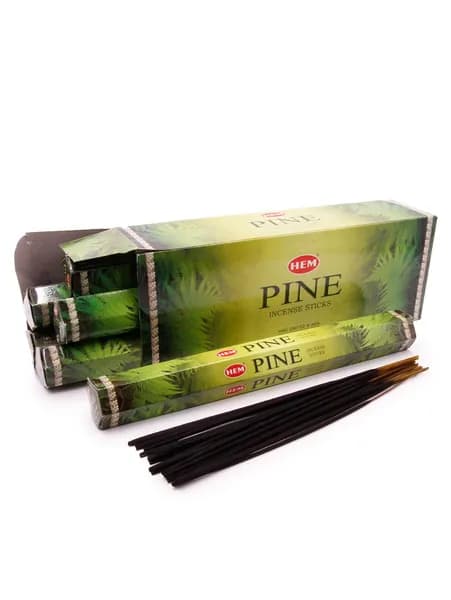 Благовония "Pine" 1_упаковка_20гр (ароматические индийские палочки ХЕМ для дома / аромапалочки HEM "Сосна", 20_шт)