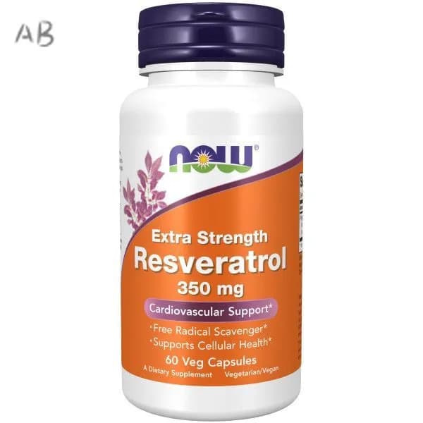 Ресвератрол повышенной концентрации (NOW Extra Strength Resveratrol 350mg), 60 растительных капсул, NOW Foods, США