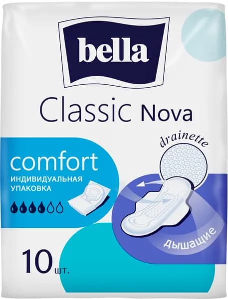 Прокладки Bella Classic Nova Comfort дышащие 10шт