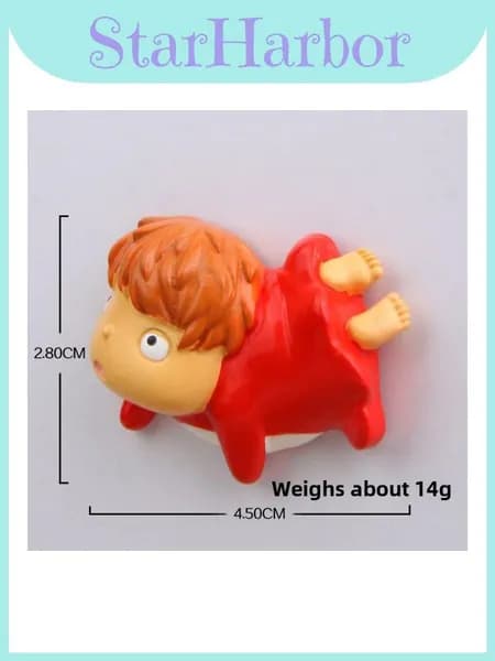 ponyo on the cliff holding bucket girl fish мини магнитный декор для холодильника для детей и подарка stylef