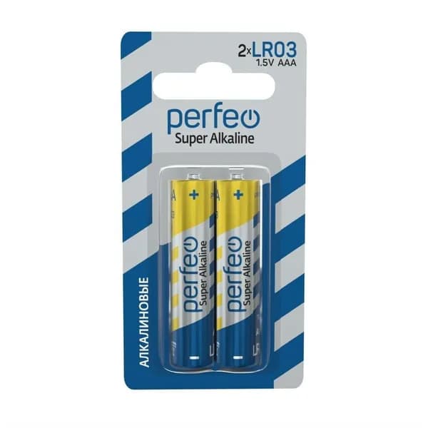Батарейка Perfeo LR03/AAA Super Alkaline BL2 mini PFLR03/2BLMINI