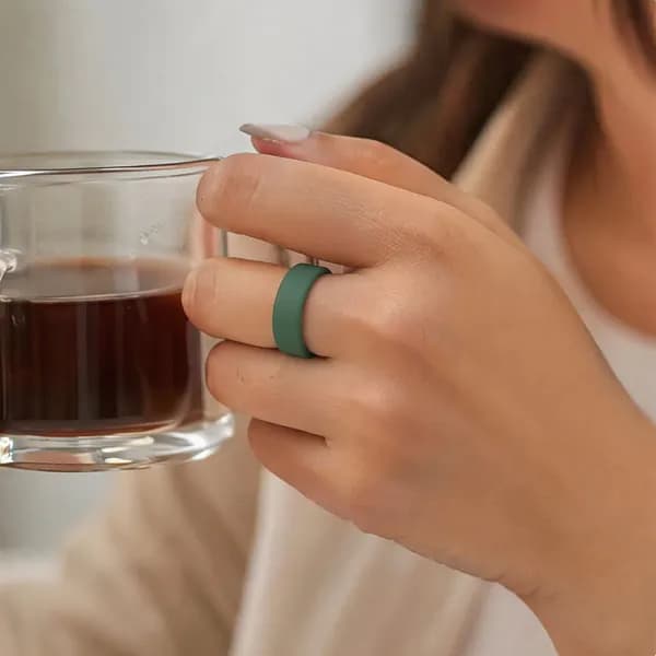 Силиконовый чехол для Oura Ring 5 (размер M, 4 шт.) винный, изумрудный, синий, серебристый