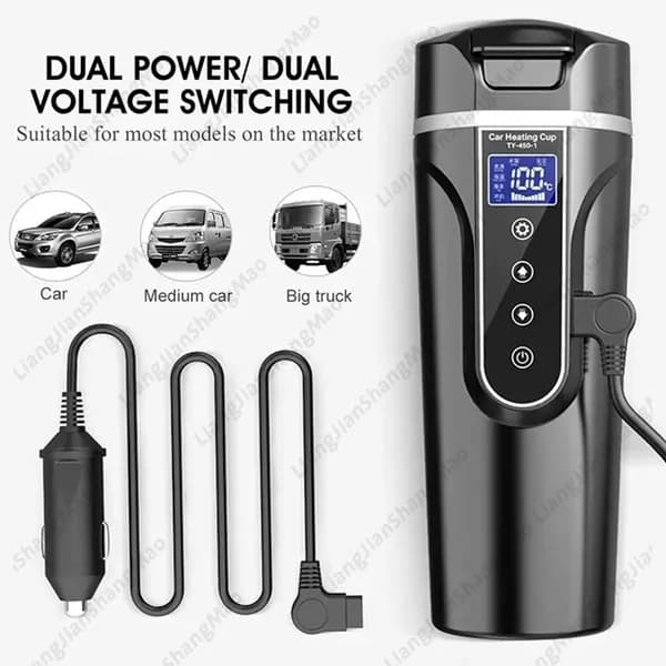 Кофеварка автомобильная 12V / 24V автомобильный нагревательный стакан_зеленый, зеленый