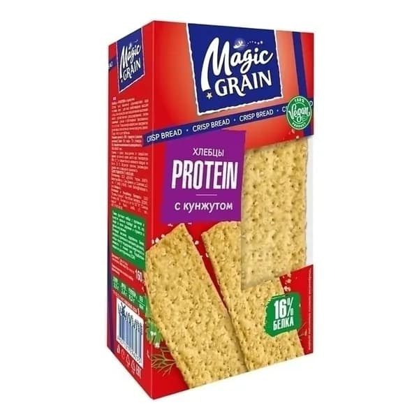 Хлебцы пшеничные Magic Grain Protein с кунжутом 160 г