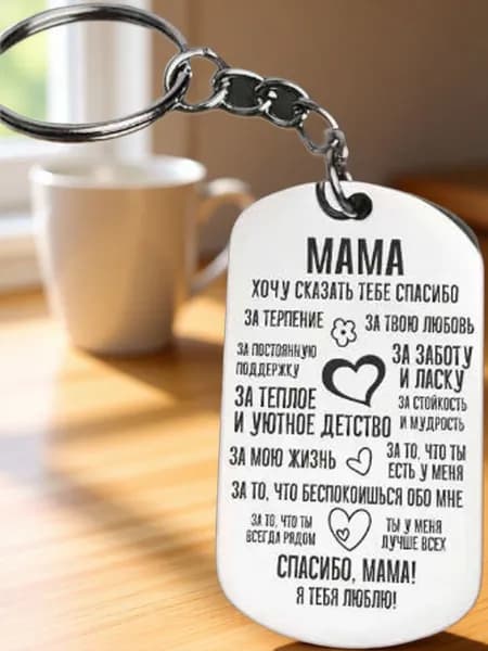 Брелок металл "Мама"