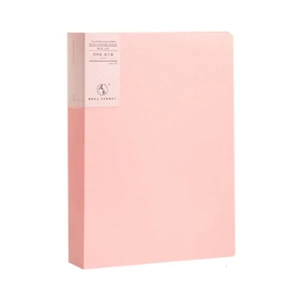 Папочная сумка Morandi формата А4 на 20/40/80/100 страниц, Книга данных, Бумажная папка формата А4, Прозрачная папка-вкладыш для хранения документов, Розовый - 100 Страниц