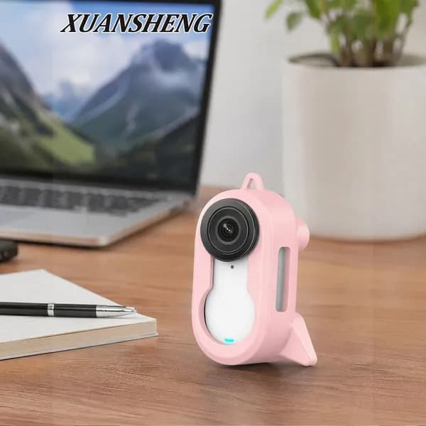Силиконовый чехол розового цвета для экшн-камер Insta360 GO3 и GO3S