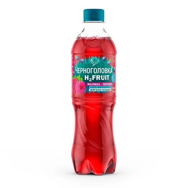 Газированный напиток Черноголовка H2 Fruit Вода + сок малина-черника 500 мл