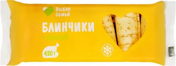 Блинчики ВЫБОР СЕМЬИ с курицей, 420г 4 шт.