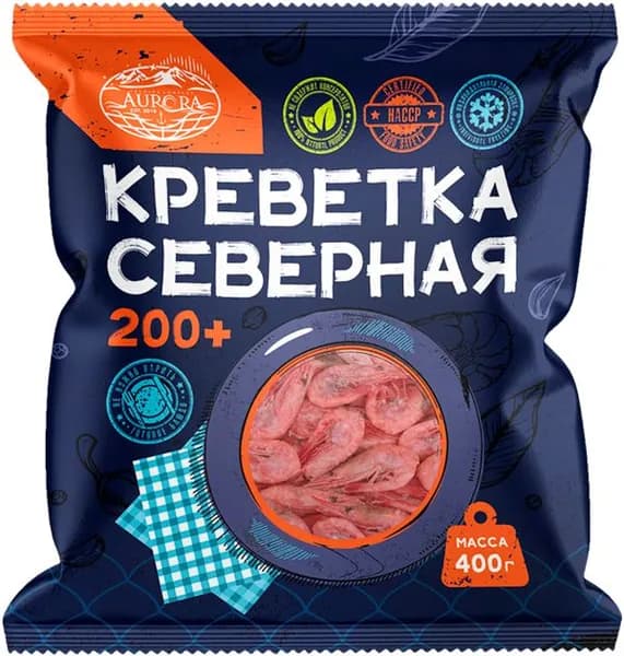 Креветка Aurora северная 200+ 400г